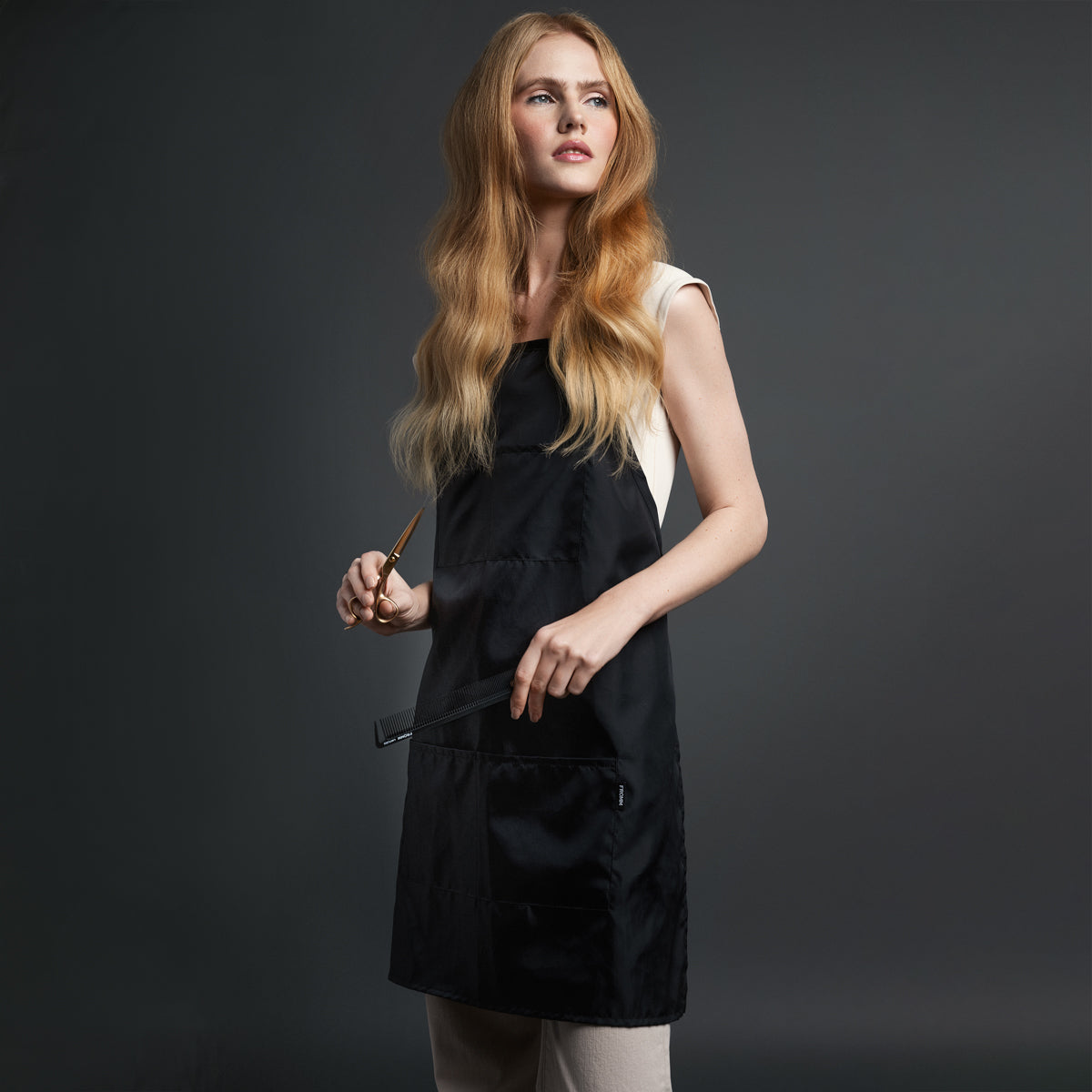black apron dress Stylist Apron