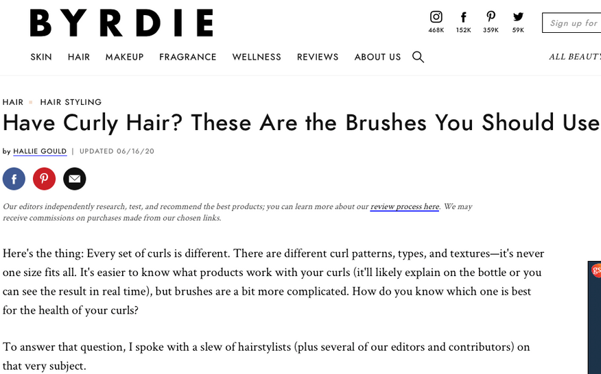 Have Curly Hair? These are the brushes you should use.