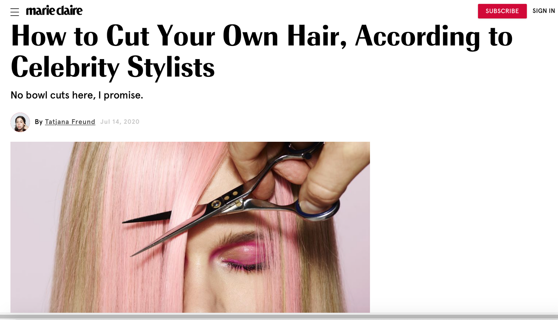 How to Cut Your Own Hair, According to Celebrity Stylists