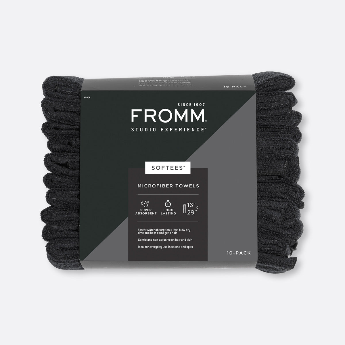 Softees Microfiber Towels - 10 Pack - Black