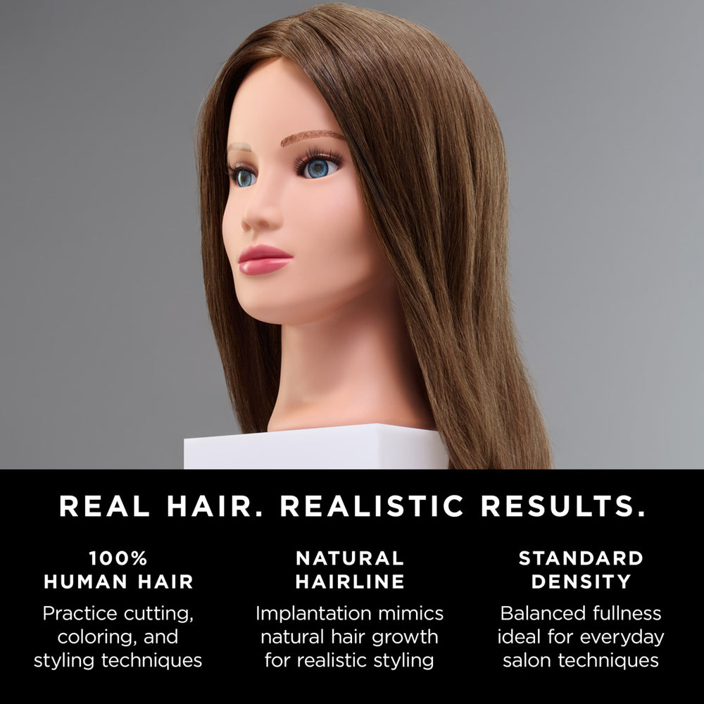 Isabel 100% Human Hair 20-22" Mannequin Head