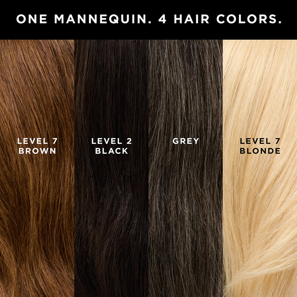 Hilary 100% Human Hair 17-19" Color Training Mannequin Head