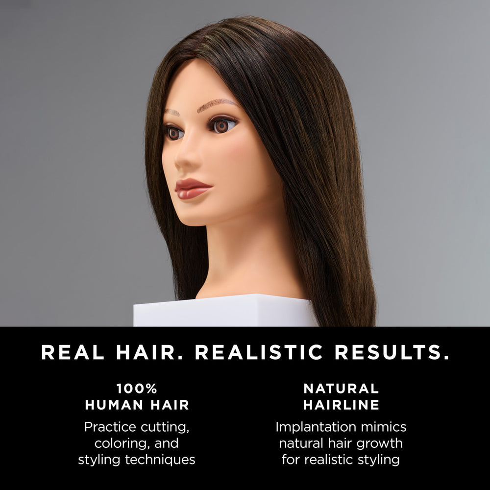 Ava 100% Human Hair 20-22" Mannequin Head