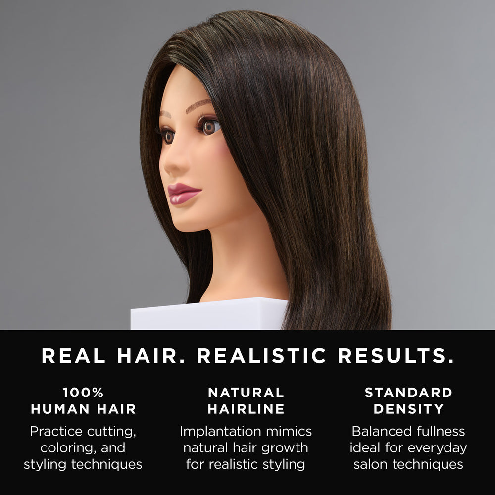 Reese 100% Human Hair 20-22" Mannequin Head