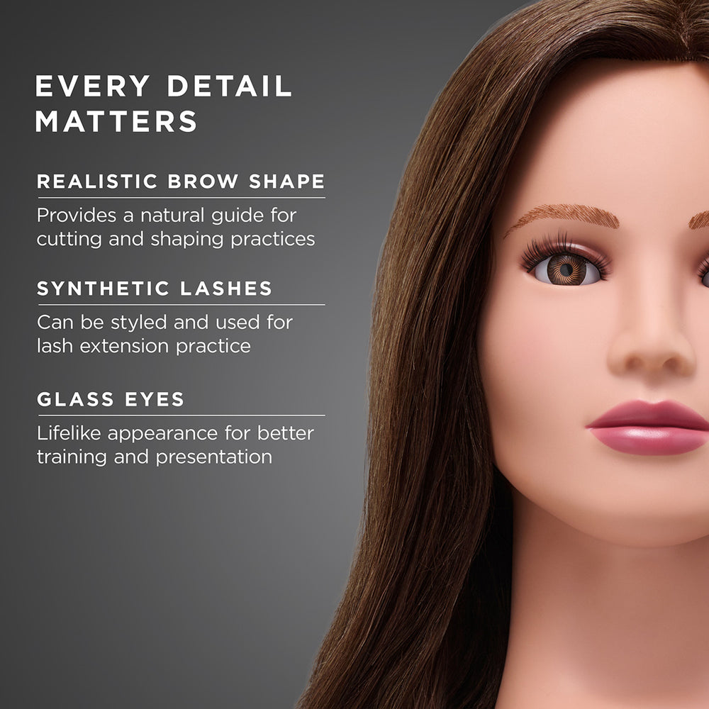 Avery 100% Human Hair 20-22" Mannequin Head