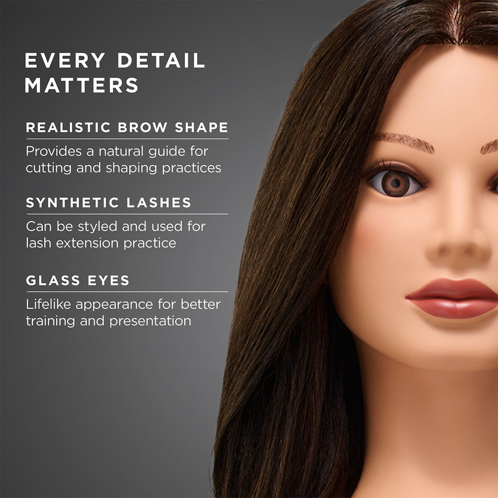 Ava 100% Human Hair 20-22" Mannequin Head