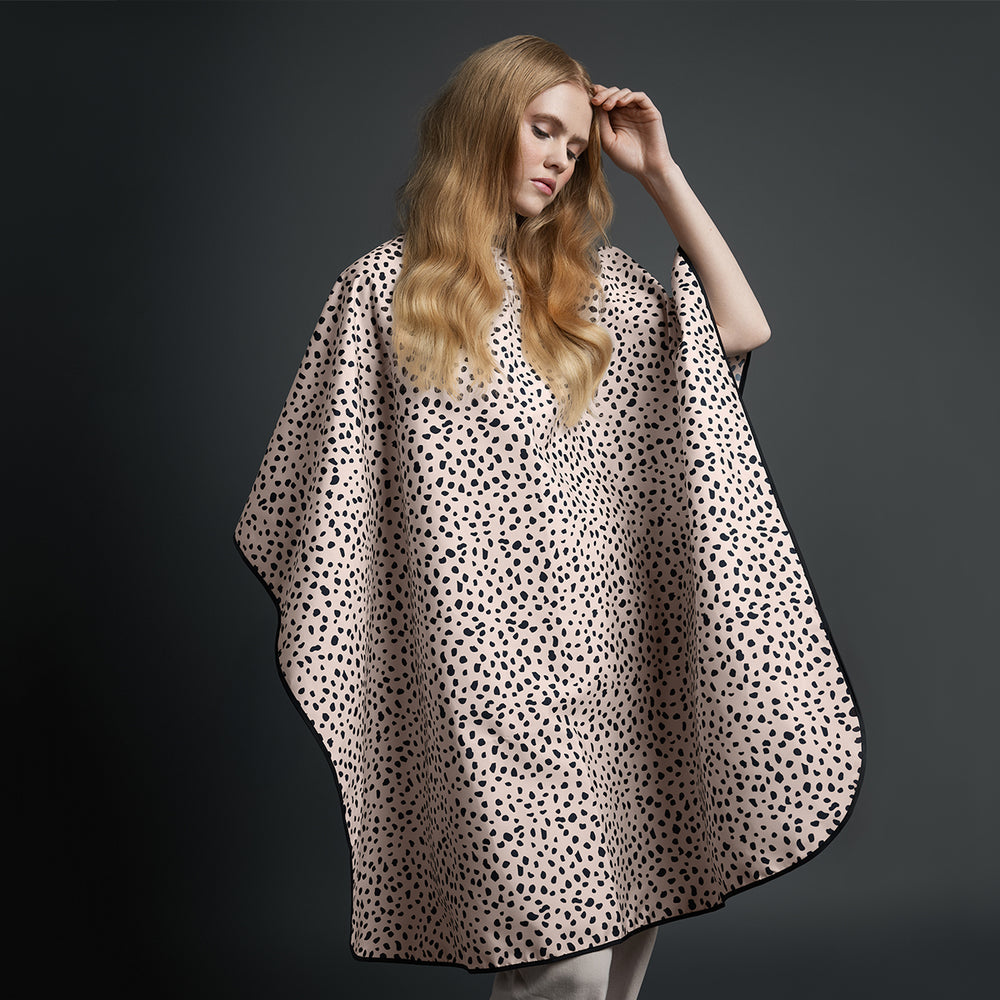 Premium Client Hairstyling Cape - Cheetah Print