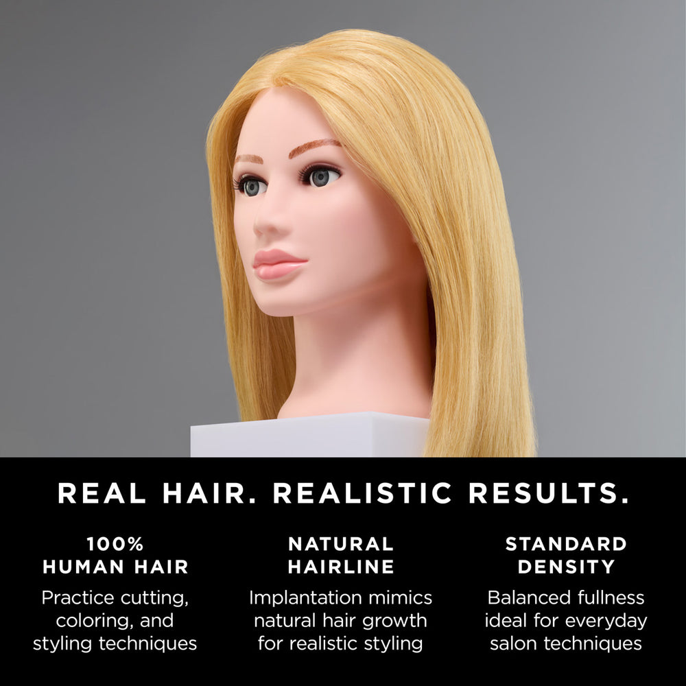 Charlize 100% Human Hair 20-22" Mannequin Head