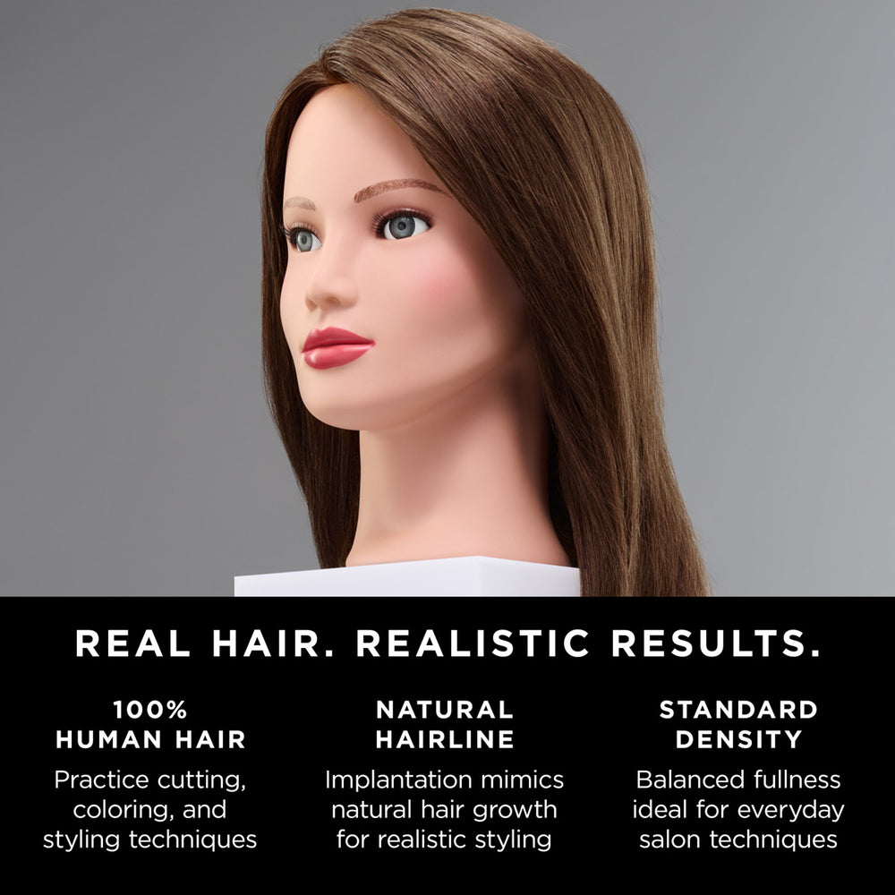 Penelope 100% Human Hair 18-20" Mannequin Head