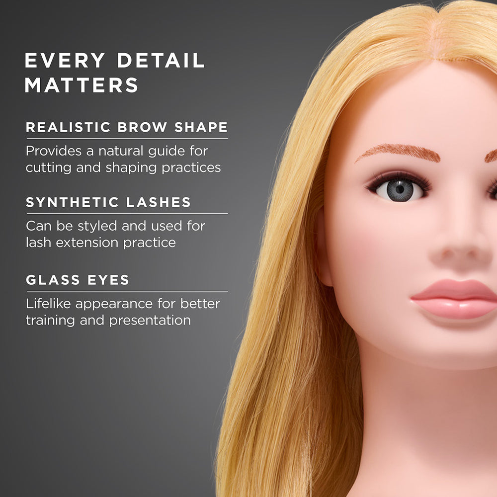 Charlize 100% Human Hair 20-22" Mannequin Head
