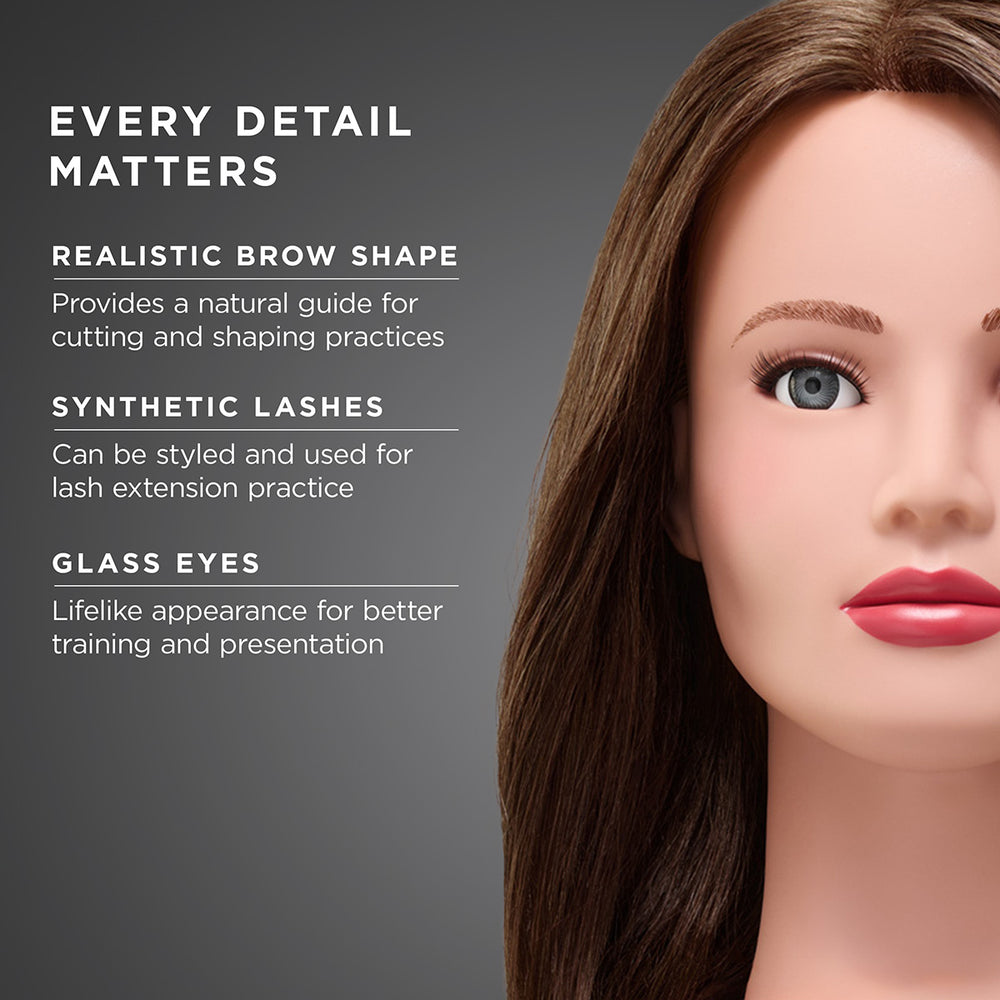Penelope 100% Human Hair 18-20" Mannequin Head