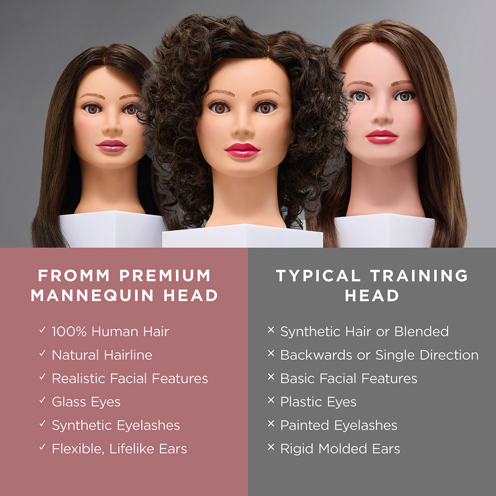 Freida 100% Curly Human Hair 16-18" Mannequin Head