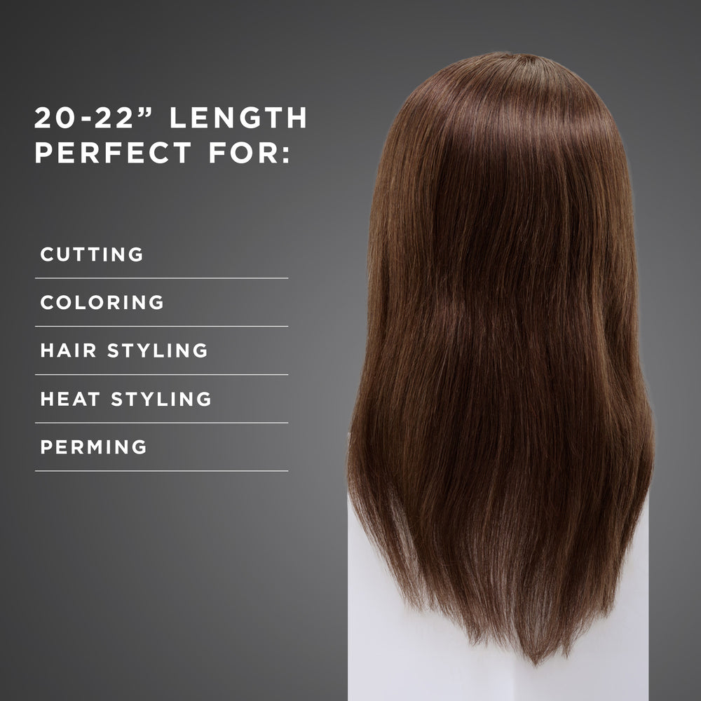 Isabel 100% Human Hair 20-22" Mannequin Head