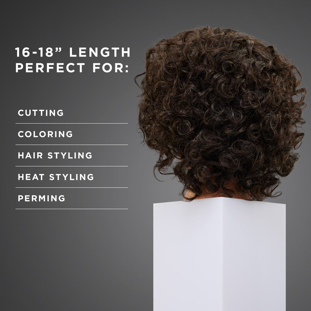 Freida 100% Curly Human Hair 16-18" Mannequin Head