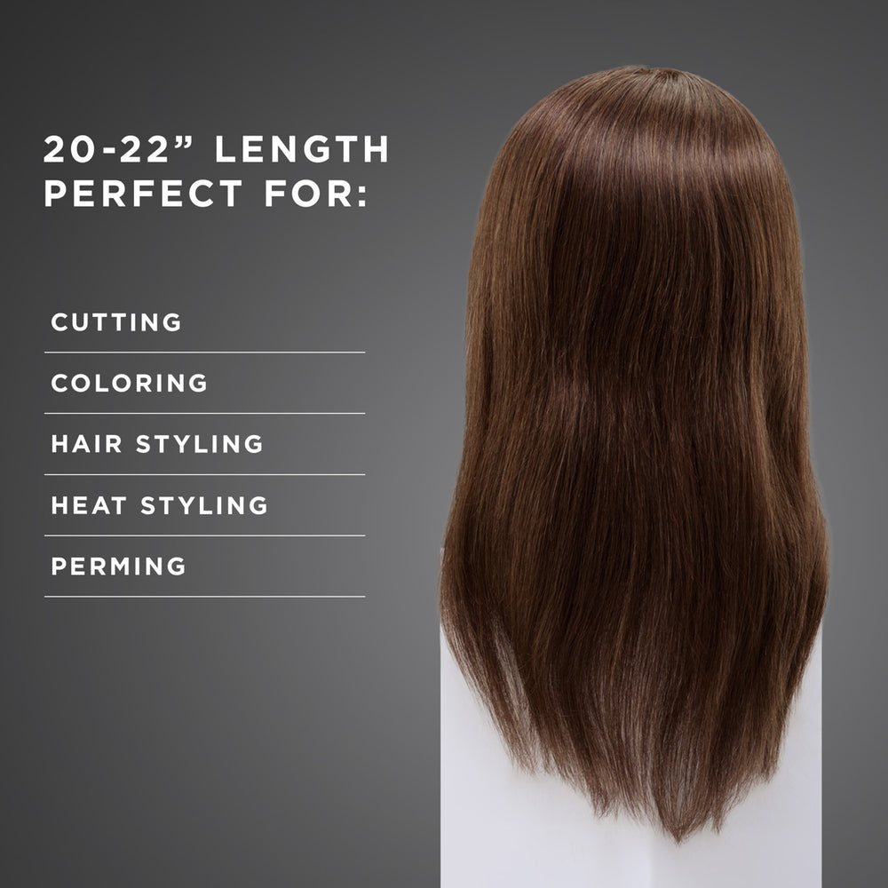 Emma 100% Human Hair 18-20" Mannequin Head