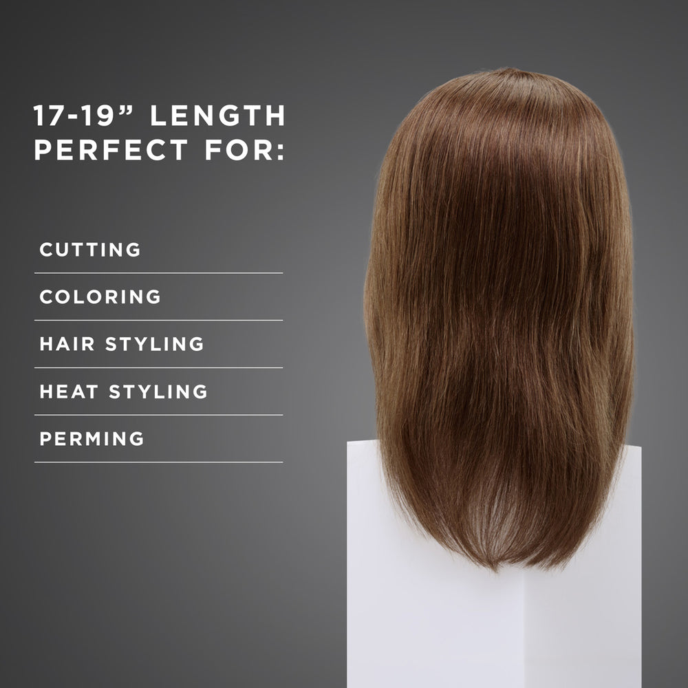 Lucy 100% Human Hair 17-19" Mannequin Head