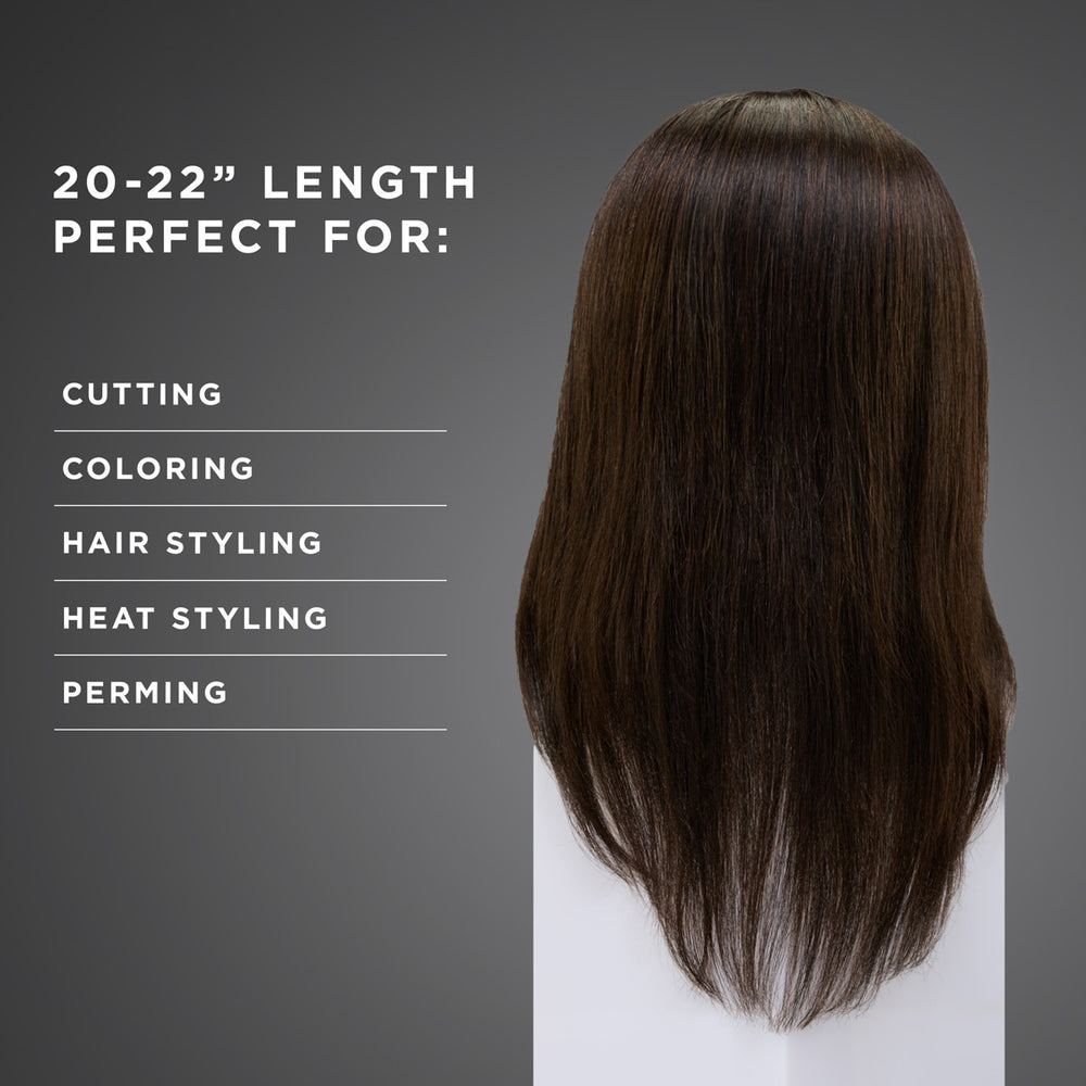 Ava 100% Human Hair 20-22" Mannequin Head