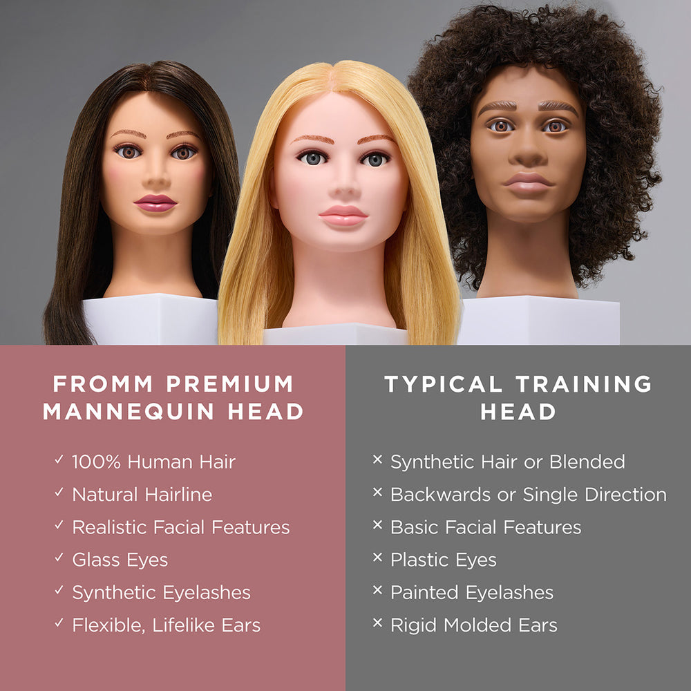 Charlize 100% Human Hair 20-22" Mannequin Head