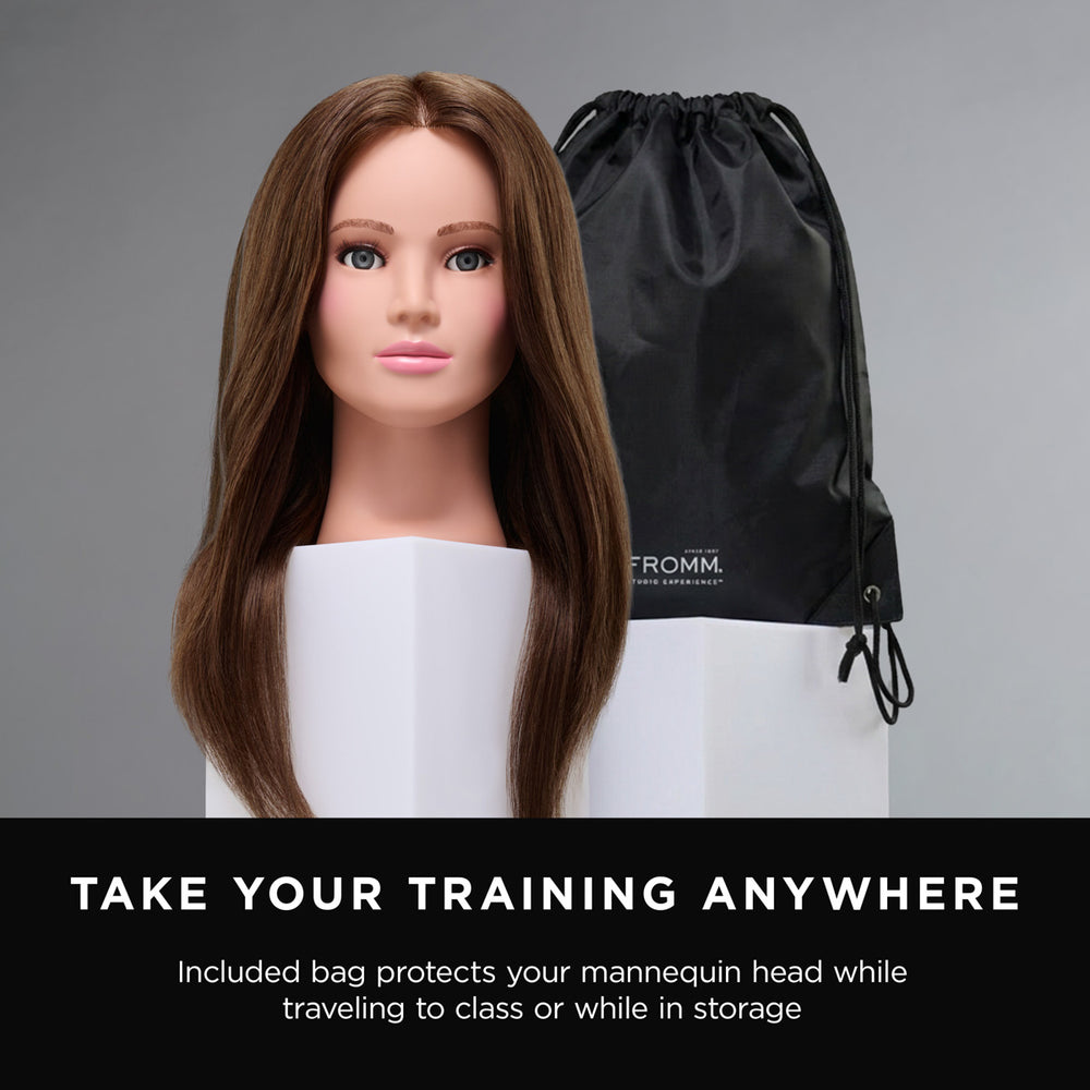 Eva 100% Human Hair 22-24" Mannequin Head