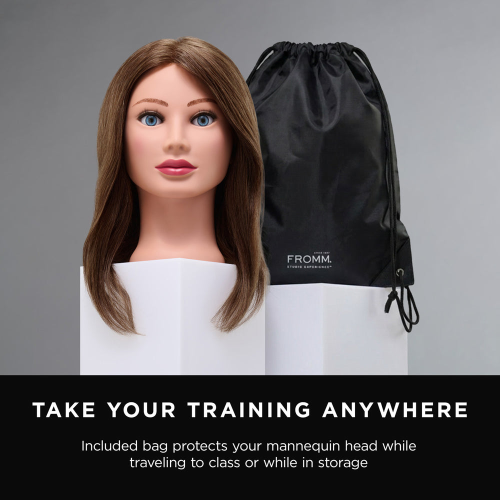 Emma 100% Human Hair 18-20" Mannequin Head