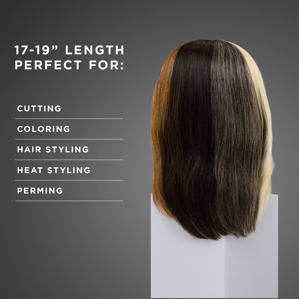 Hilary 100% Human Hair 17-19" Color Training Mannequin Head