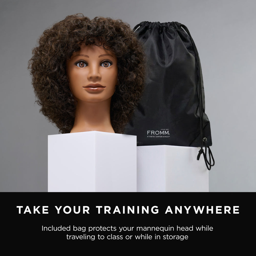 Naomi 100% Textured Human Hair 16-18" Mannequin Head