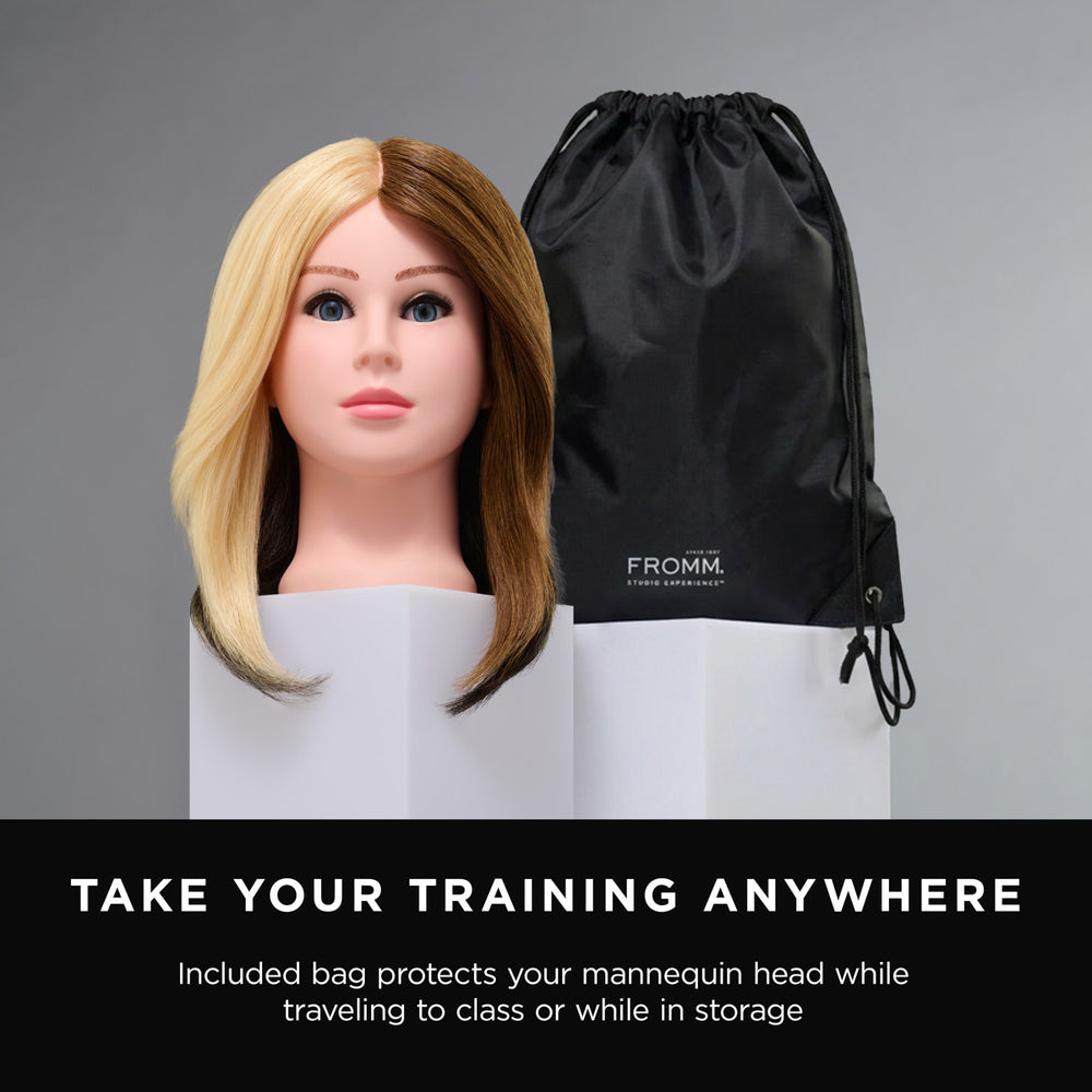 Hilary 100% Human Hair 17-19" Color Training Mannequin Head
