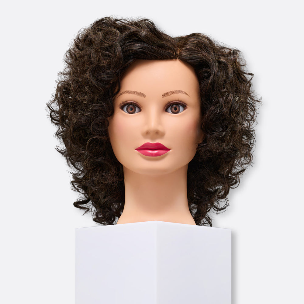 Freida 100% Curly Human Hair 16-18" Mannequin Head