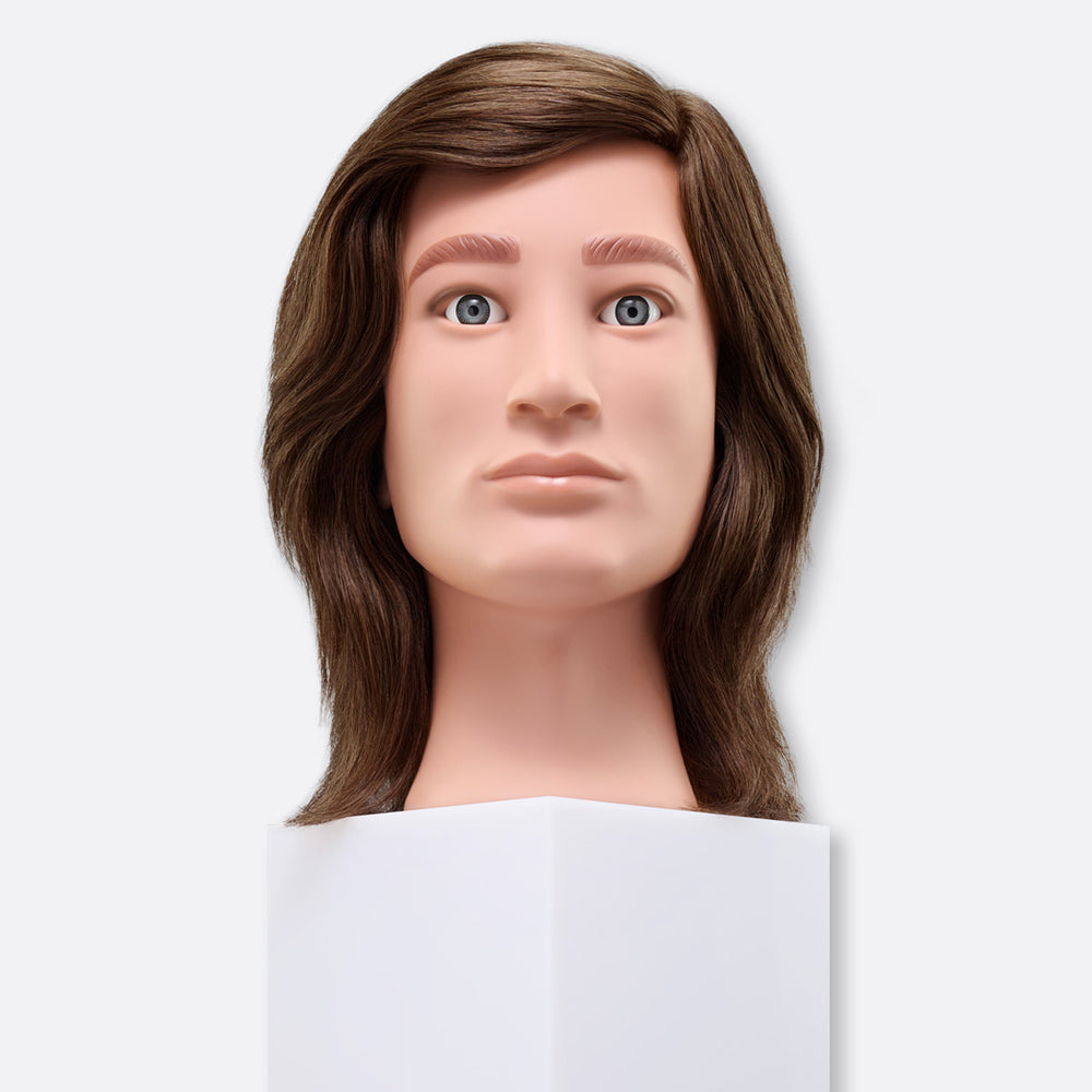 Aiden 100% Human Hair 16-18" Male Mannequin Head