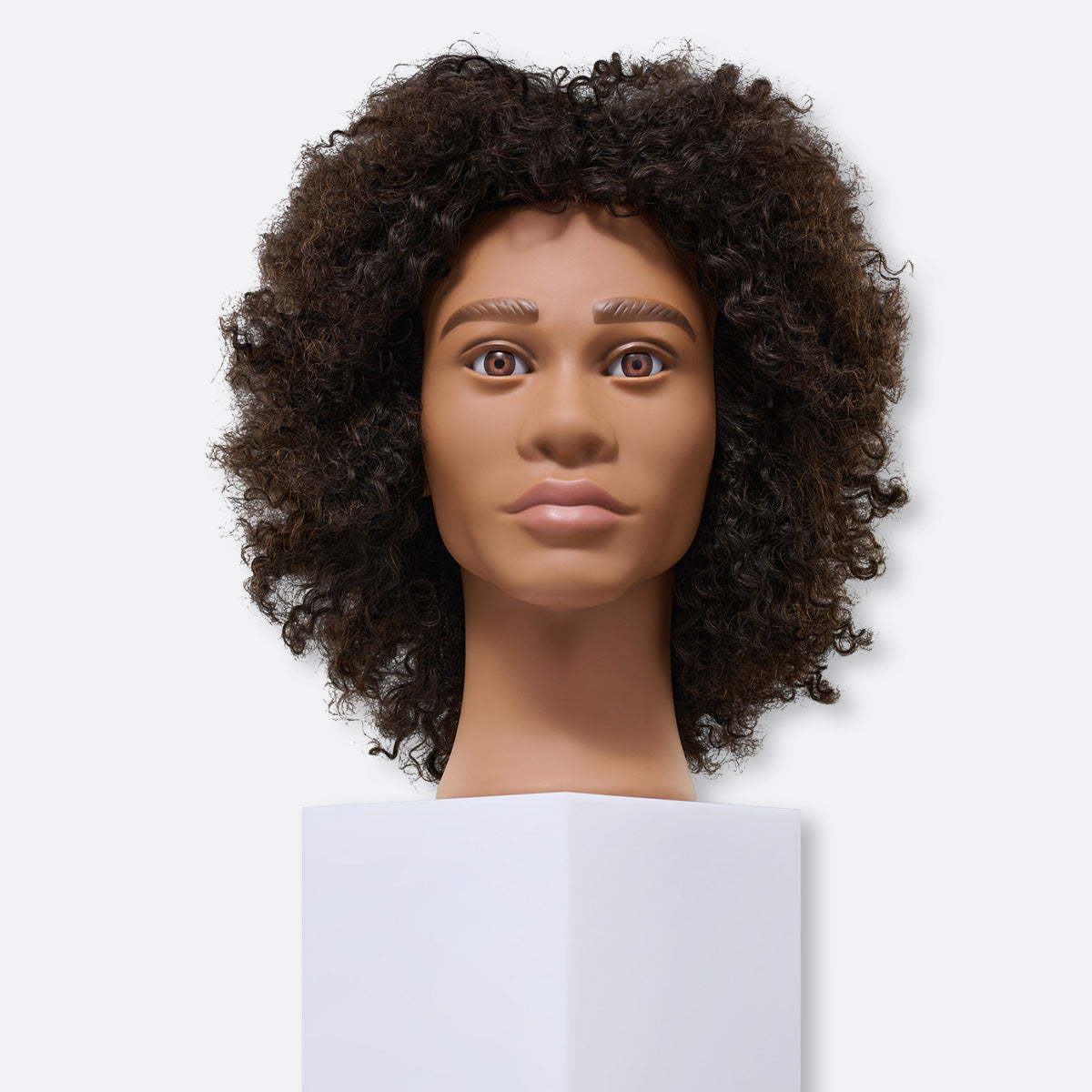 Theo 100% Textured Human Hair 16-18" Male Mannequin Head