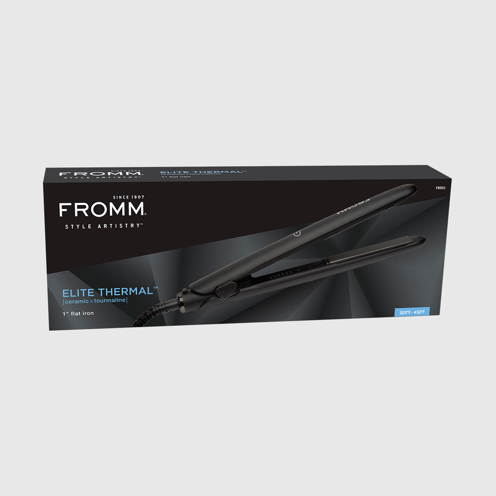 FROMM 1" Elite Thermal Flat Iron packaging