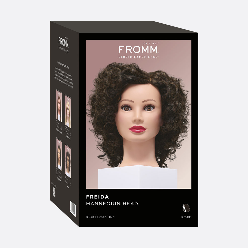 Freida 100% Curly Human Hair 16-18" Mannequin Head