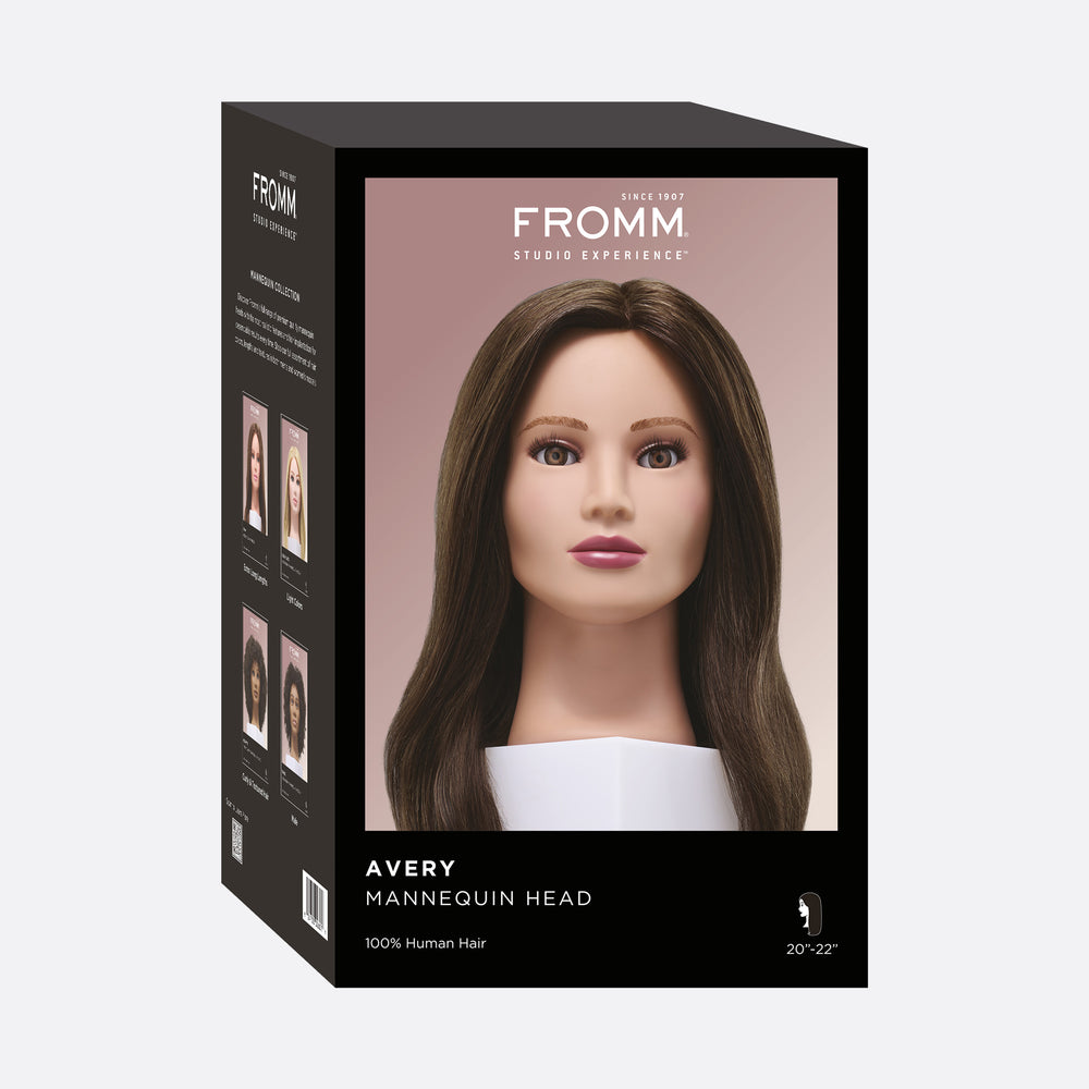 Avery 100% Human Hair 20-22" Mannequin Head