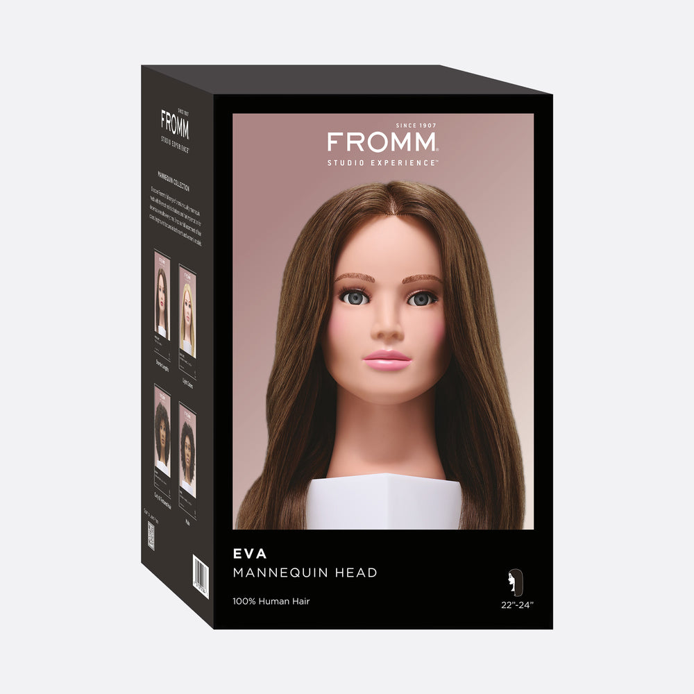 Eva 100% Human Hair 22-24" Mannequin Head