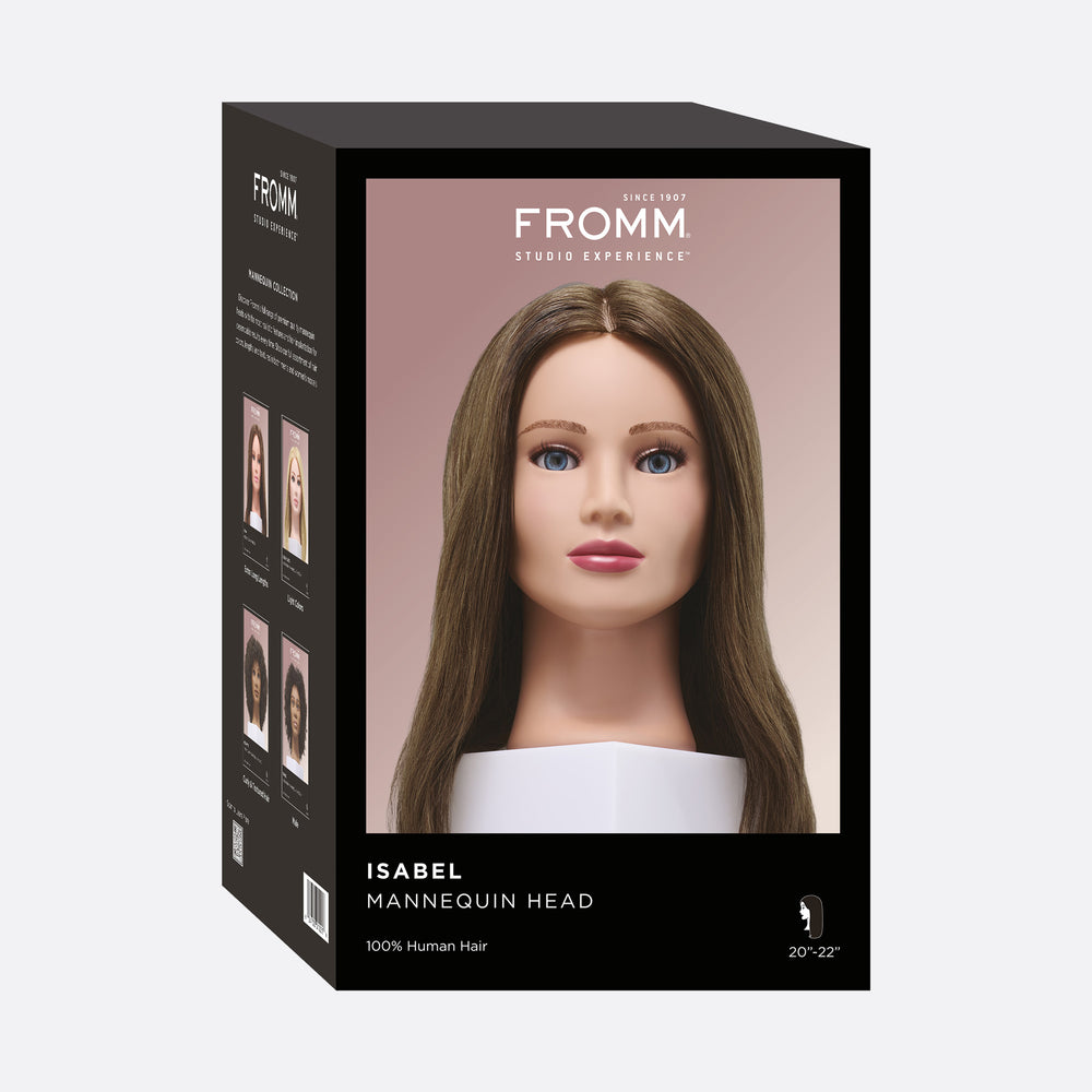 Isabel 100% Human Hair 20-22" Mannequin Head