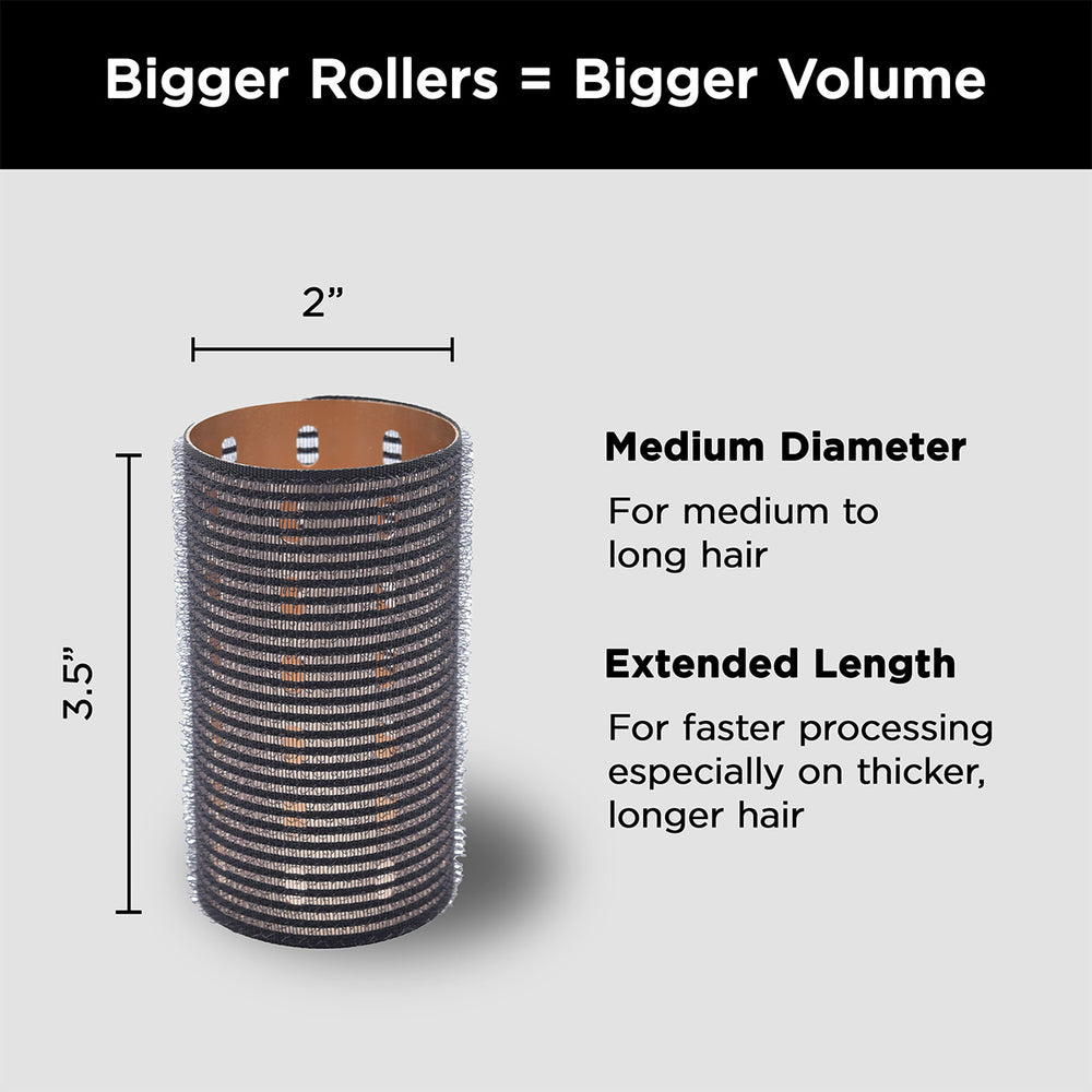 Thermalux 2" Aluminum Hair Rollers - 4 Pack